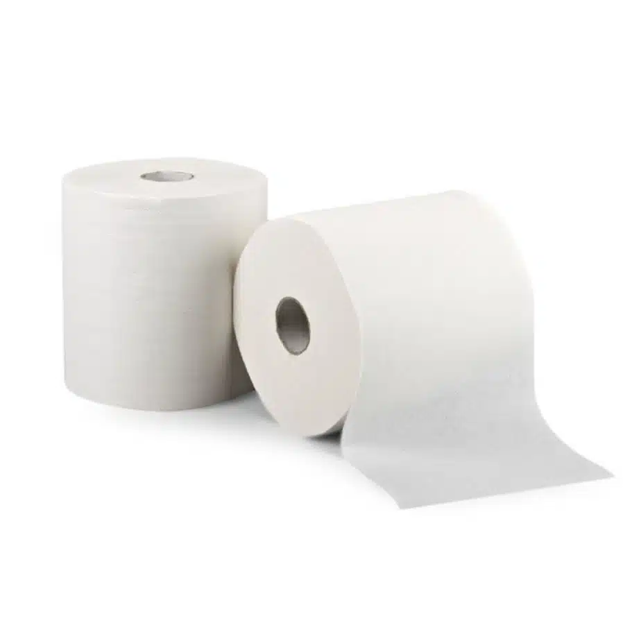 Luxury 2 Ply Roll Towel, 175m, White/Blue